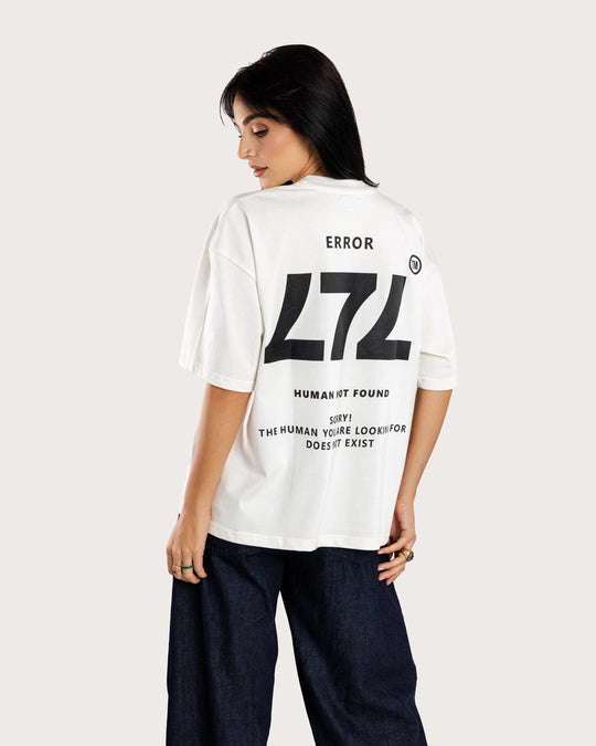 OVERSIZED MAJICA HUMAN NOT FOUND
